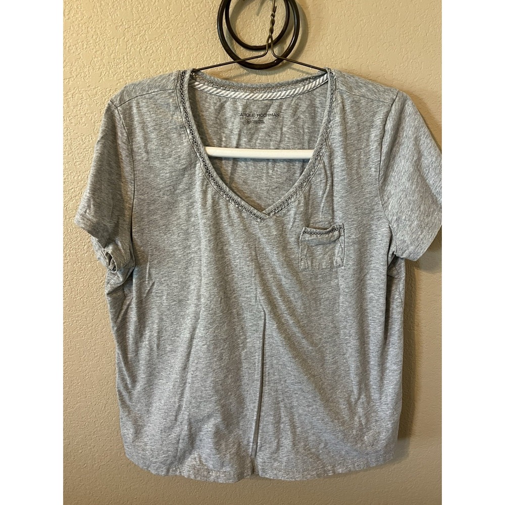 Set‎ Of 2 Carol Hockman Gray Pajama Tops  Size XL